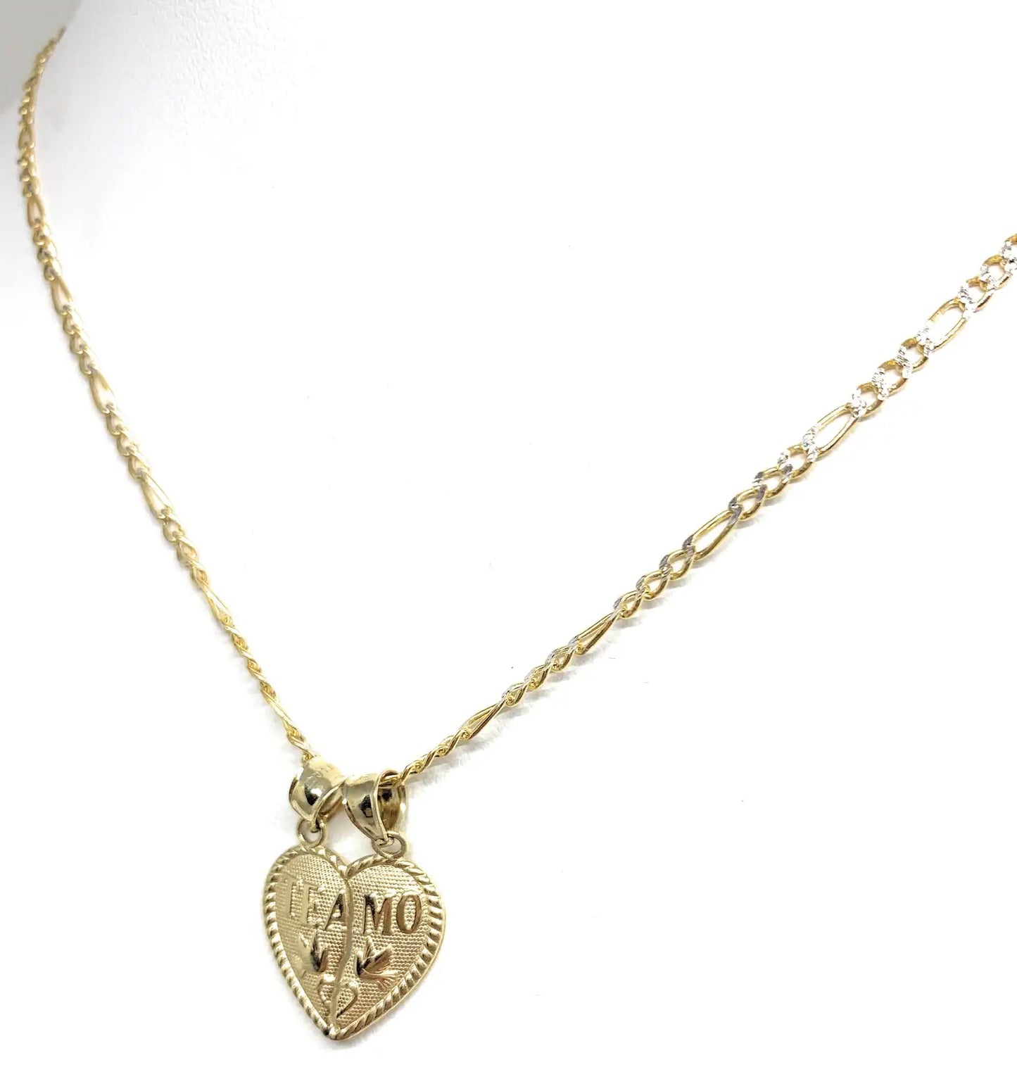 "TE AMO" Heart Shape 18K Gold Plated Necklace