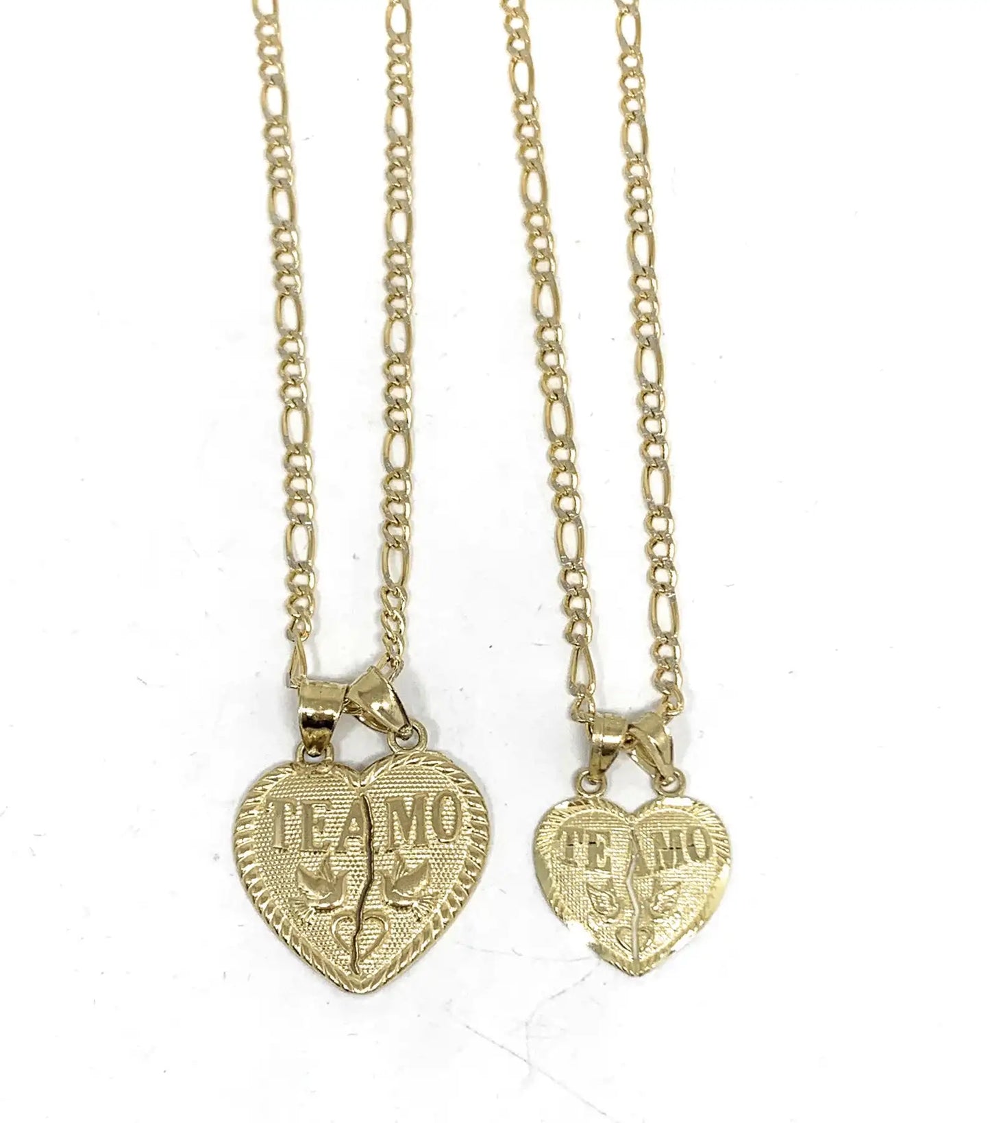 "TE AMO" Heart Shape 18K Gold Plated Necklace