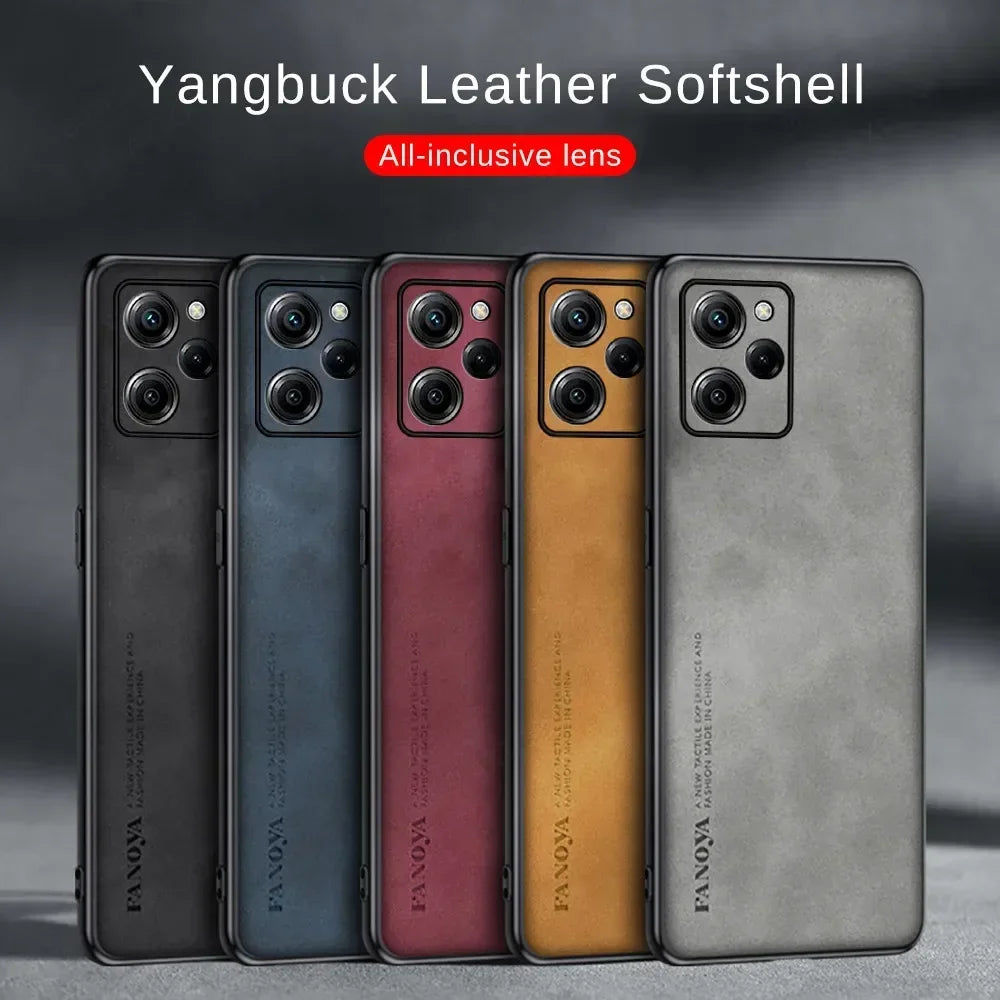 Sheepskin Leather Case  X5 Pro 5G Camera Shockproof