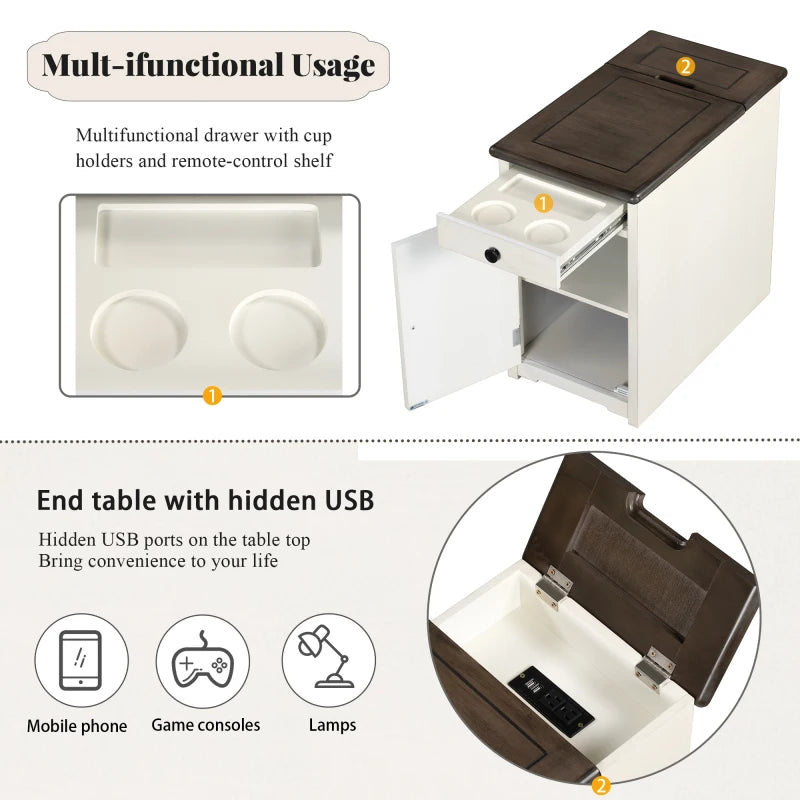 Retro Table with USB Ports