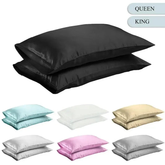 Silk Satin Pillow Case Bedding Home
