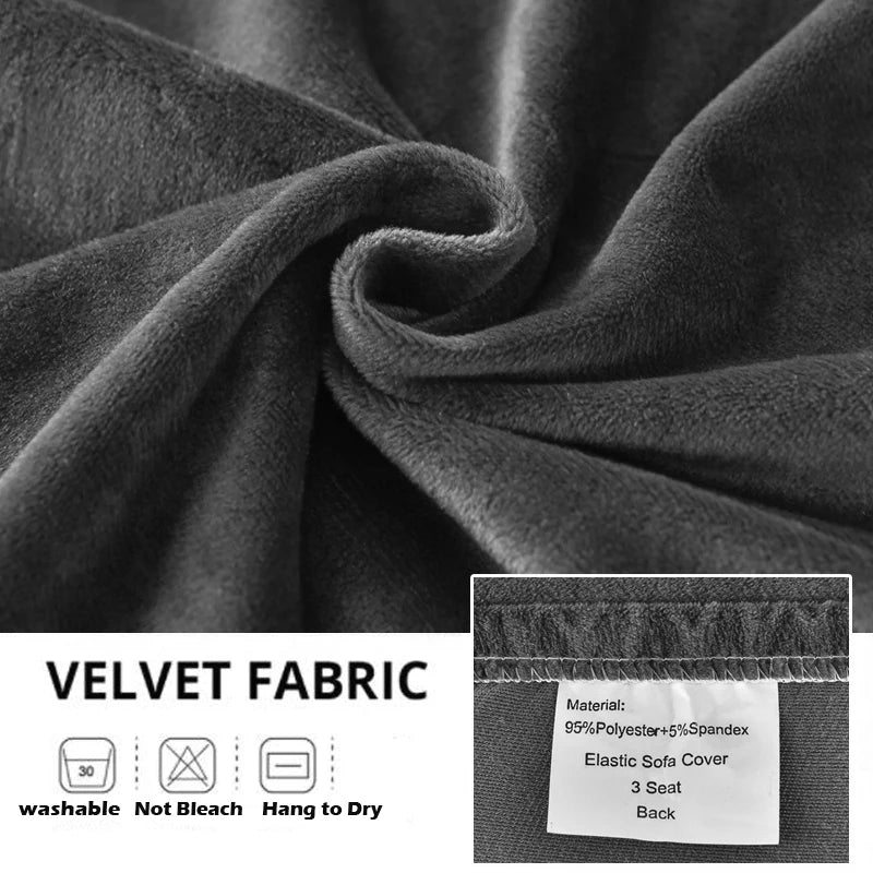 Velvet Sofa Soft Elastic Cover