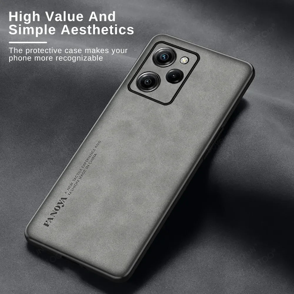 Sheepskin Leather Case  X5 Pro 5G Camera Shockproof