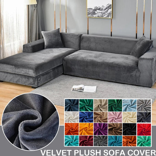 Velvet Sofa Soft Elastic Cover