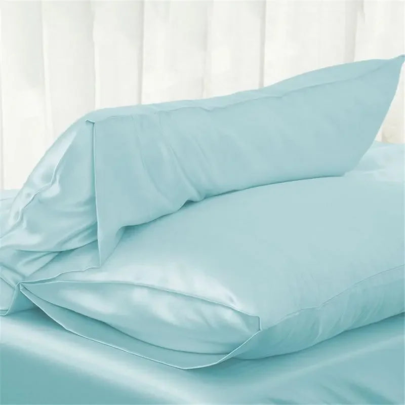 Silk Satin Pillow Case Bedding Home